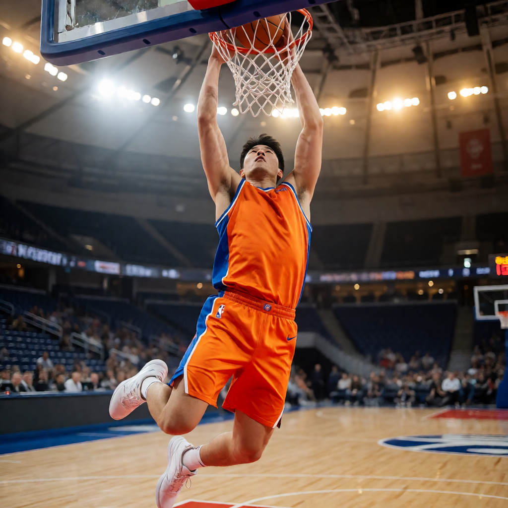 NBA篮球比赛现场扣篮瞬间